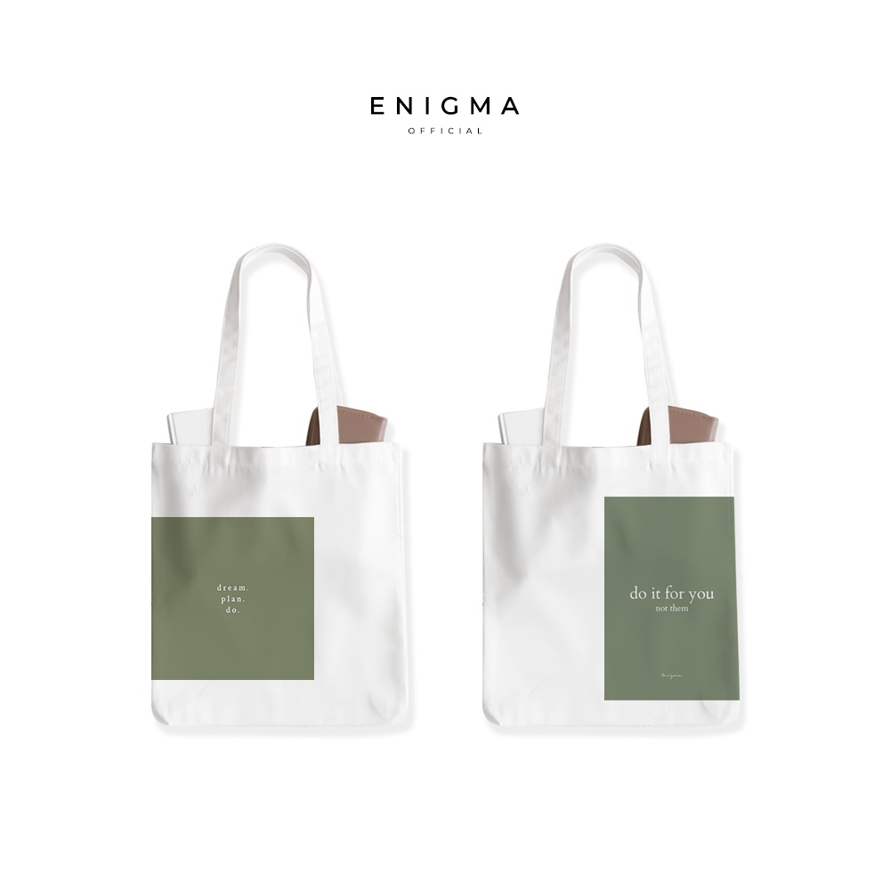 TERBARU TOTEBAG KANVAS QUOTES AESTHETICS ORIGINAL ENIGMA OFFICIAL TOTEBAG WANITA TAS TOTE BAG