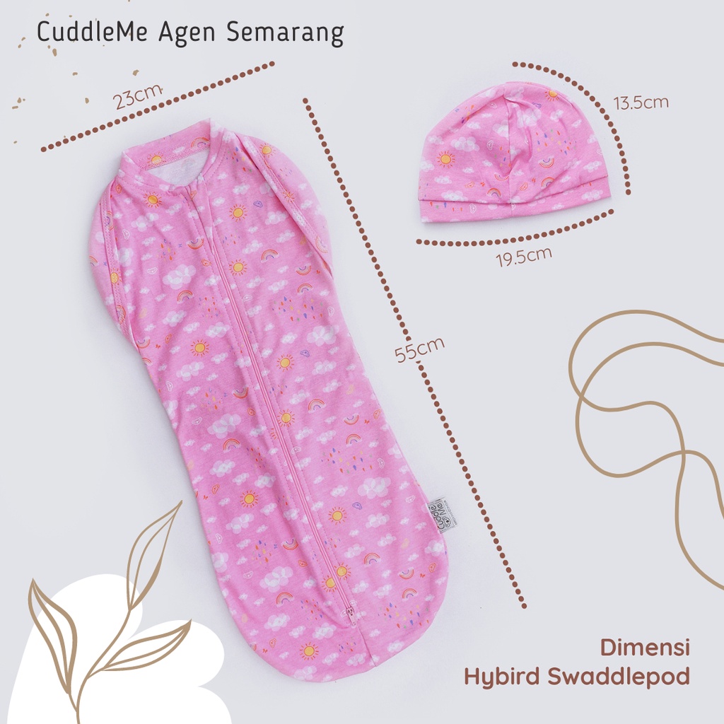 Bedong Instan Bayi Newborn CuddleMe Hybrid SwaddlePod Ergonomis Praktis Nyaman SNI