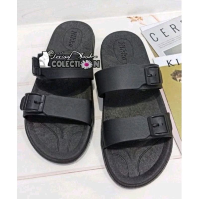 SANDAL PRIA Selop Gesper inkayani UK 39-44 dan SANDAL Sandal slop Gesper Nikko Keren ( warna bisa chat )