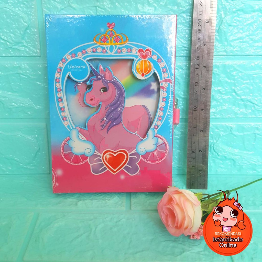 

Buku Diary Kunci Gembok Karakter Unicorn -Biru PS003852