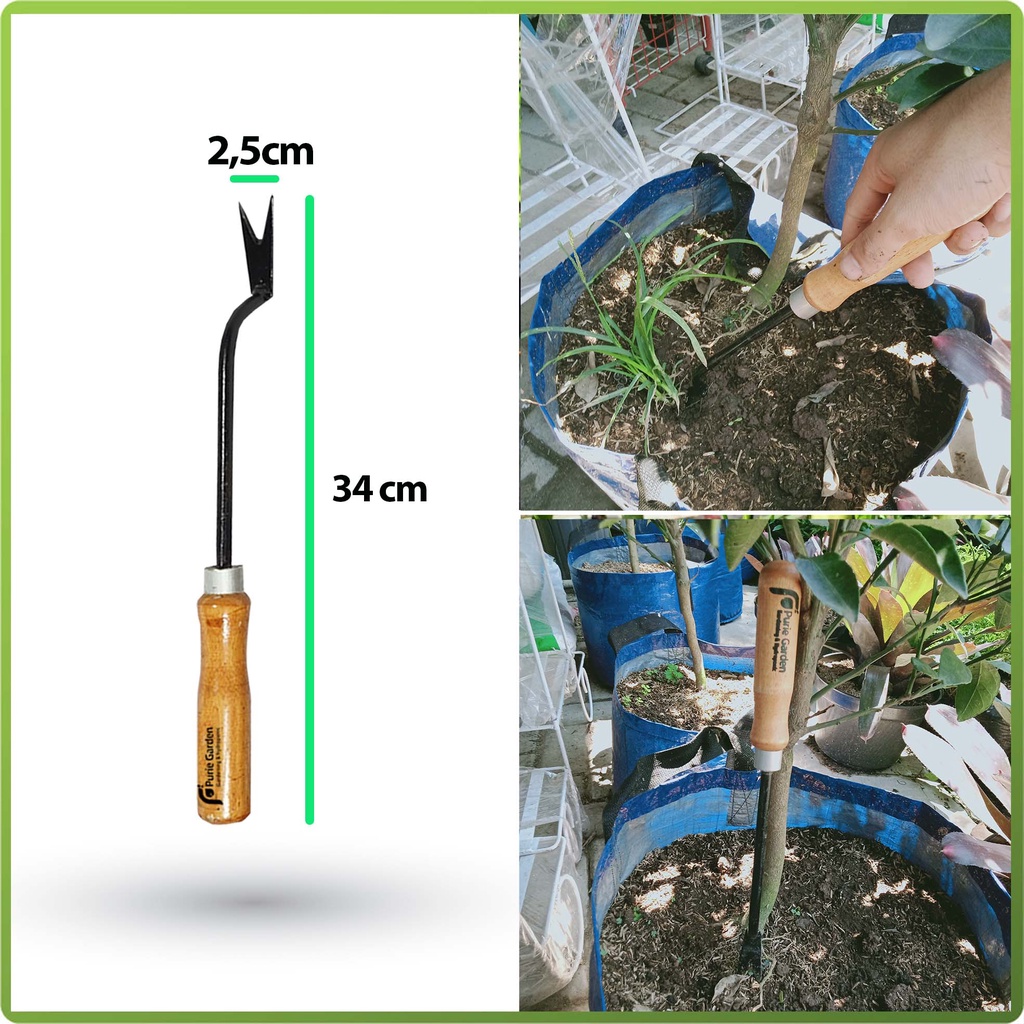 Sekop Garu Cangkul Koret Pencabut Rumput Gardening Tools Purie Garden PG KDR