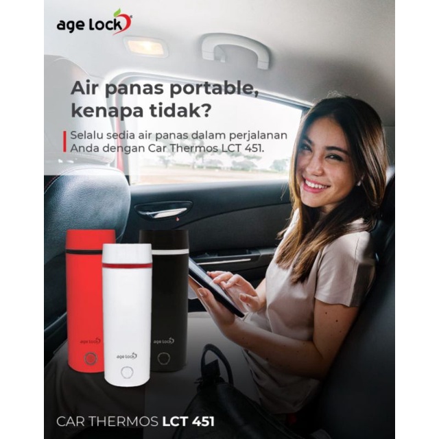 electric car thermos AGE LOCK LCT 451 - termos air panas rechargeable