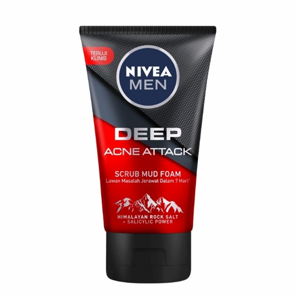 NIVEA MEN DEEP ACNE ATTACK SCRUB MUD FOAM 100ML