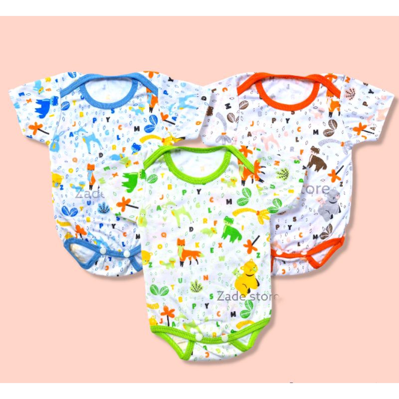 Jumper Bayi newborn SNI 0-3 bulan jumpsuit anak laki-laki perempuan kaos anak romper baju kodok bayi baju bayi baru lahir kancing atasan bayi motif