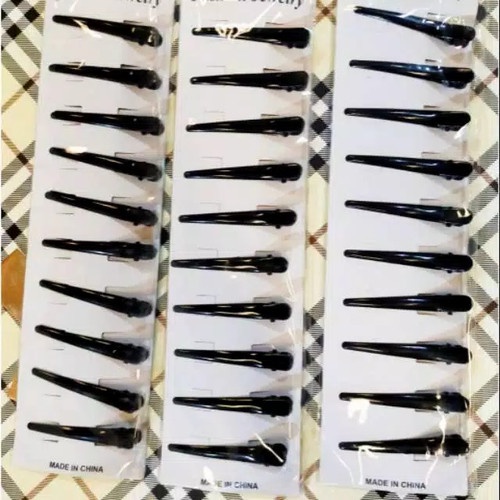 Jepit Poni / Jepit Poni Bebek Warna Hitam isi 10pcs