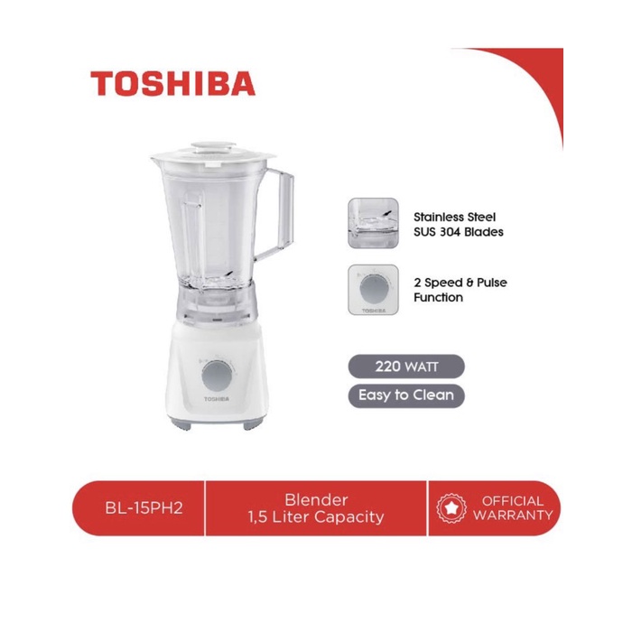 TOSHIBA Blender 1,5 Liter model BL-15PH2