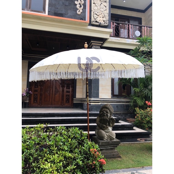 Payung Bali Pantai 3 Meter Rumbai Etnik / Tedung Klasik Tassel Hias Dekorasi Kain Rami &amp; Waterproof