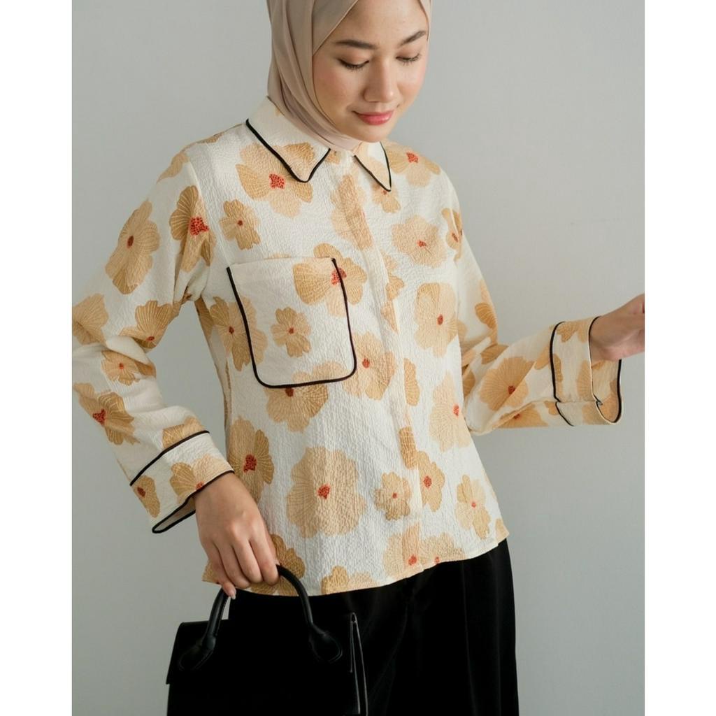 Myrubylicious CHLOROS SHIRT KODE LK2728 | SHIRT | KEMEJA WANITA | KEMEJA LENGAN PANJANG | KEMEJA MOTIF | KEMEJA BUNGA