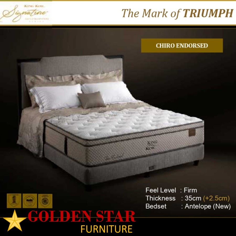 Bed set / Kasur Matras King Koil Chiro Endorsed Spring Bed CE