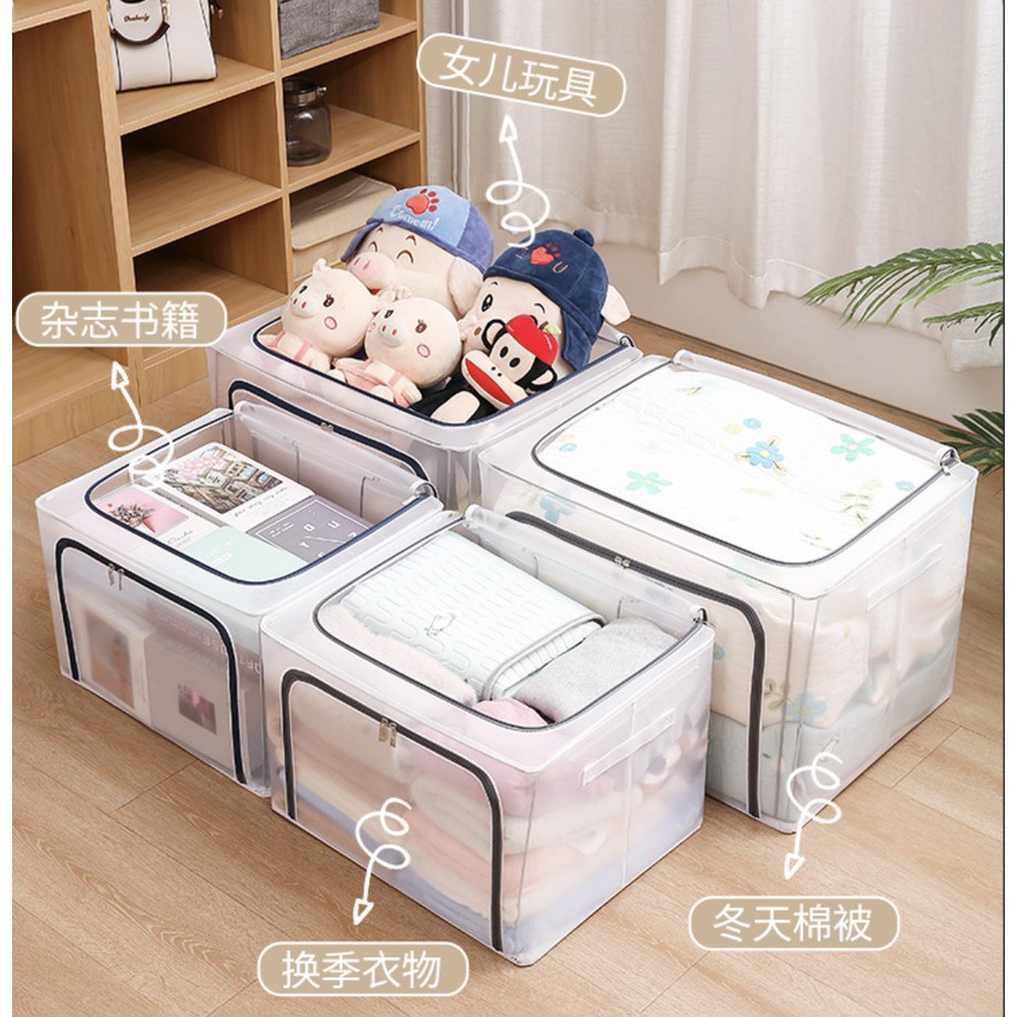 Storage Box 66L Multifungsi / Tempat Penyimpanan Mainan Baju Selimut Motif PREMIUM TO-015