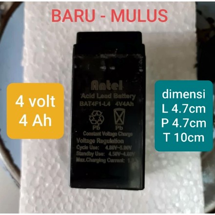 BATERAI AKI 4V 4AH UNTUK TIMBANGAN DAN DIGITAL LAMPU