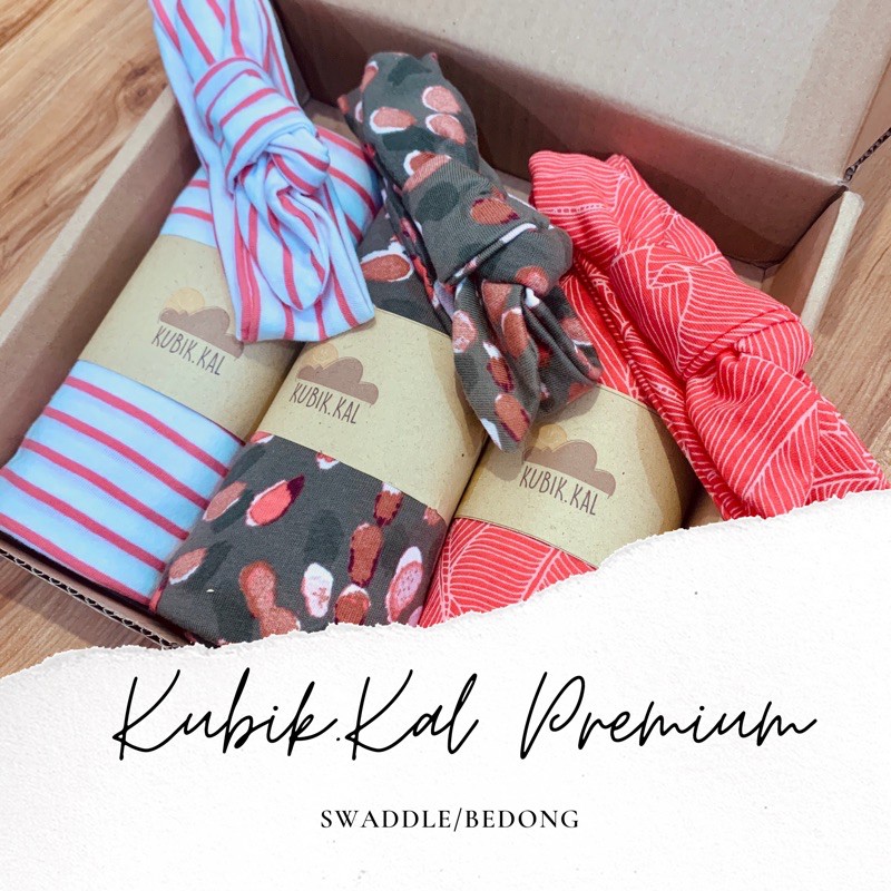 Kubik.Kal Premium Swaddle/Bedong + Bandana (SATUAN)