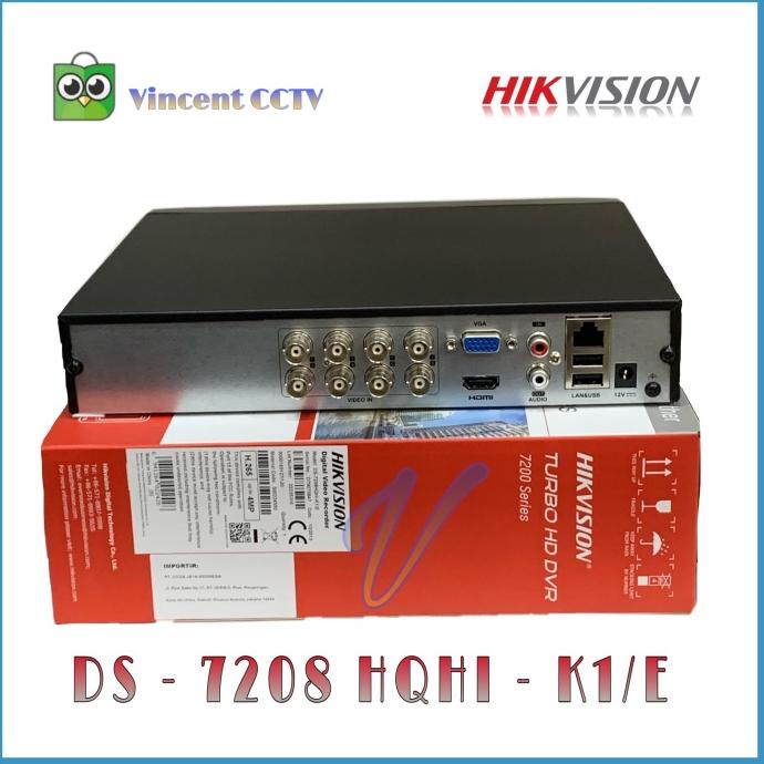 Dvr Hikvision Ds-7208Hqhi-K1/E 8Ch Ds-7208Hqhi-K1/ Eco Garansi Resmi