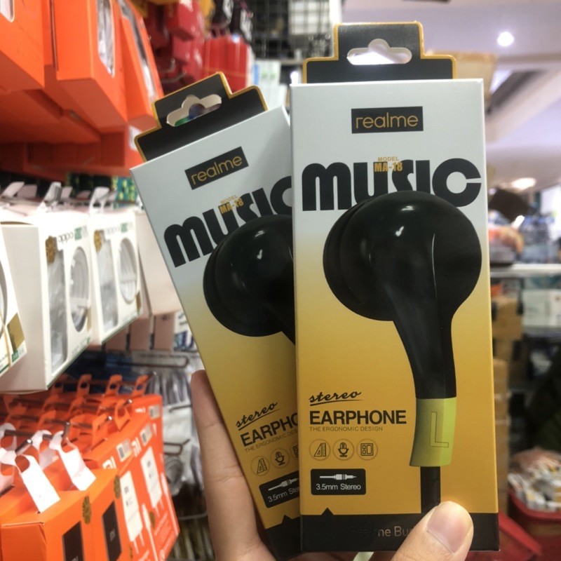 Headset Realme Wired SK-MA18 Universal Earphone Super Bass Bisa untuk Musik &amp; Telepon