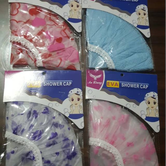 Shower cap motif Bunga / topi mandi