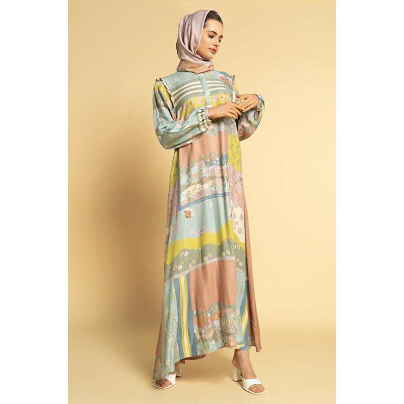 Pink printed garri Preloved by Ria Miranda X cotton ink