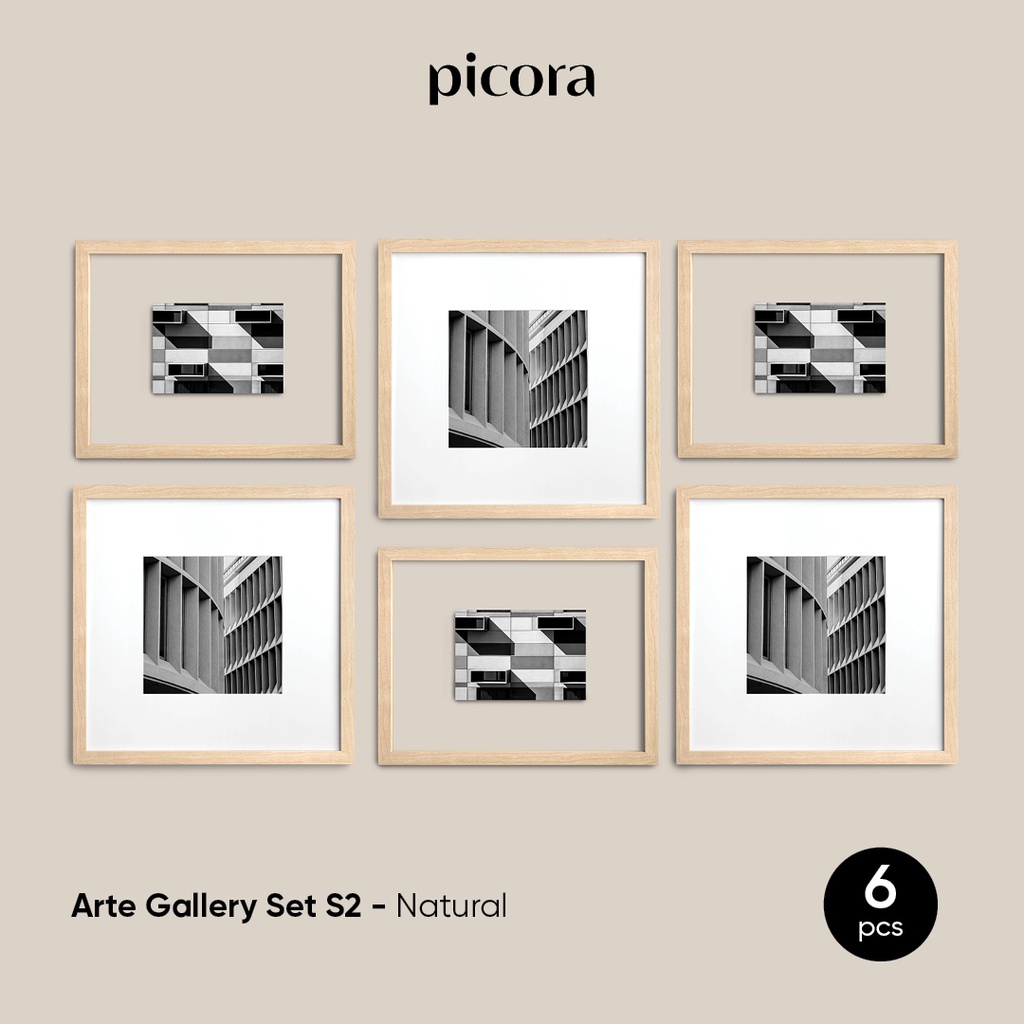 PICORA ARTE Gallery Set S2-Frame Pigura Bingkai Foto Dinding-6pcs