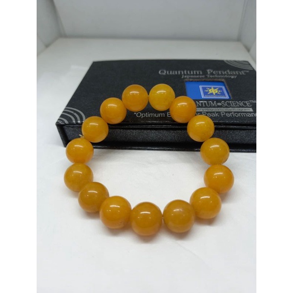 Gelang Batu Giok Asli Natural Warna Kuning