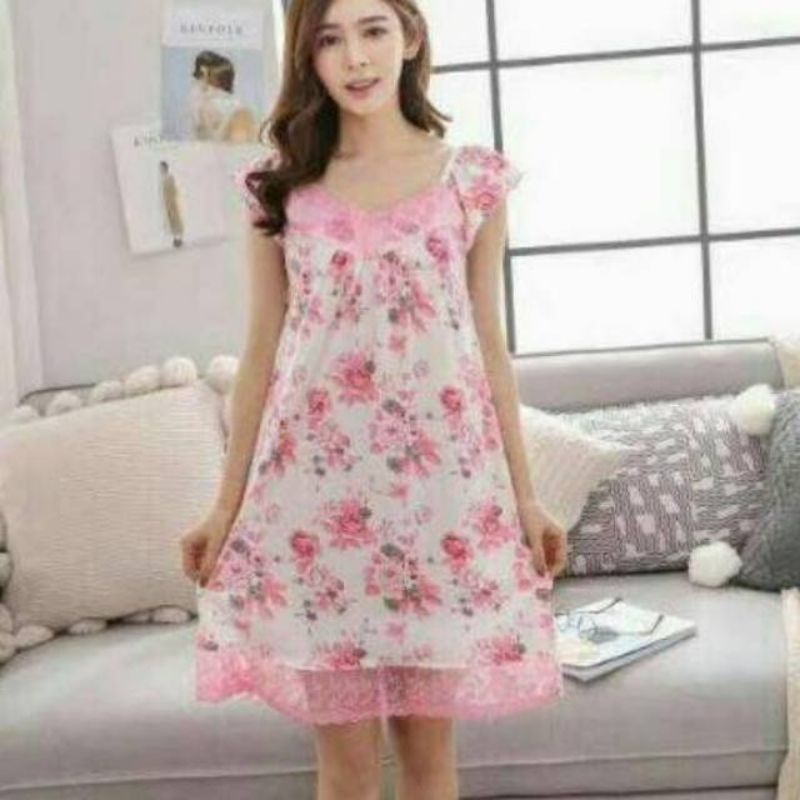 Daster Renda Wanita import/Daster Bunga Wanita Import Murah  C17-C2