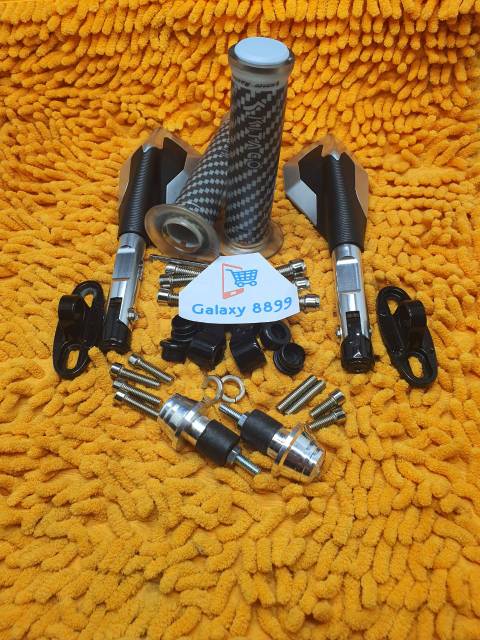 Spion Tomok V2 2tone plus grip kitaco dan jalu stang silver universal vario nmax pcx mio beat vixion