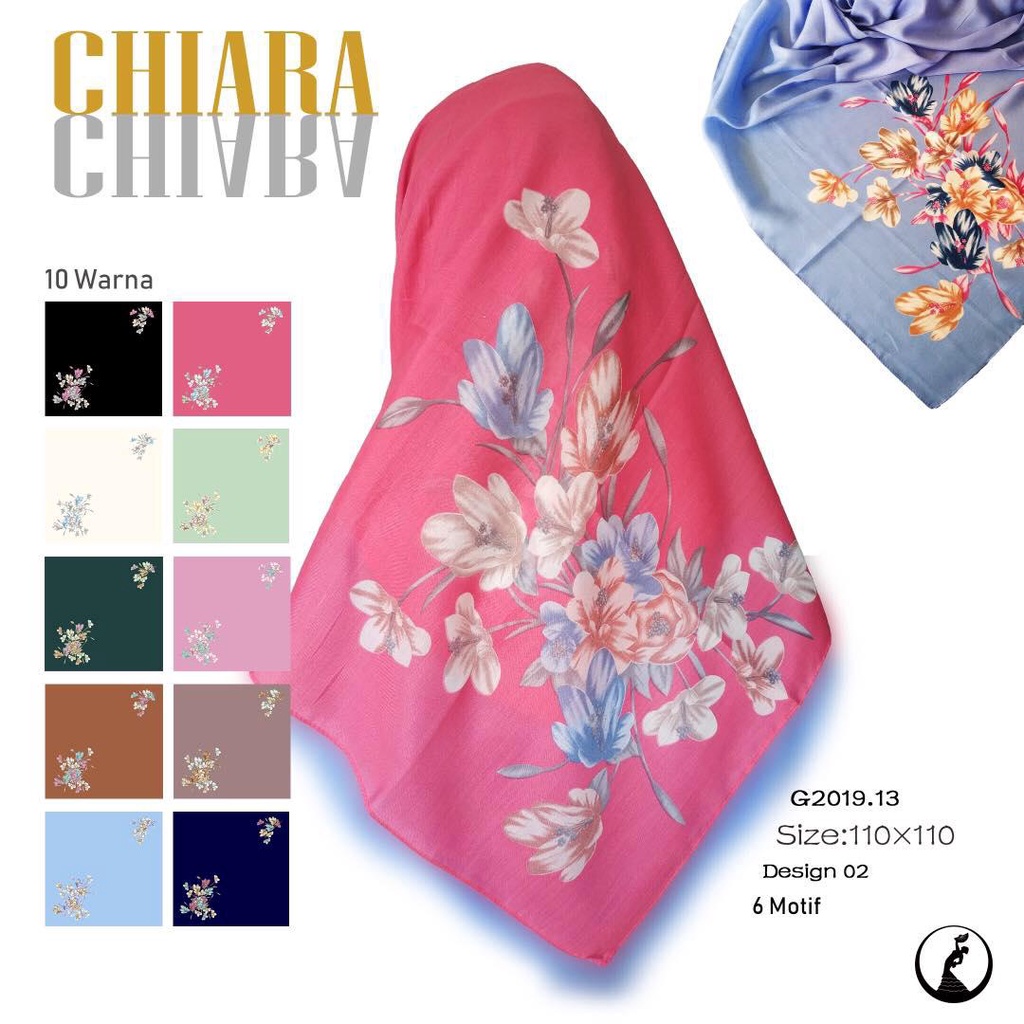 SEGIEMPAT CHIARA MOTIF VOAL GROSIR SEGI EMPAT PINGGIRAN JAHIT TEPI BY BEST FASHION SCARF PILIH MOTIF