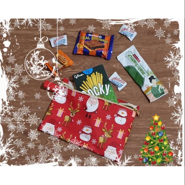 Pouch Motif Natal Kantong Snack Souvenir Natal Natalan Pouch Motif Natal Kantong Snack Souvenir Natal Natalan