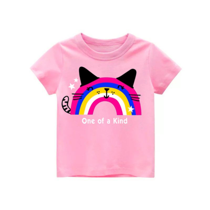 kaos anak perempuan lucu/kaos anak perempuan motif kucing