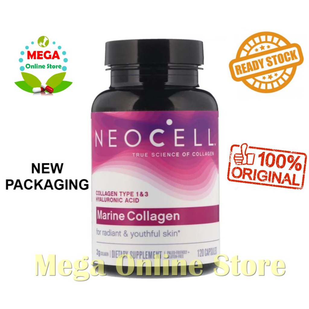 NEOCELL MARINE COLLAGEN + HYALURONIC ACID &amp; VITA-MINERAL YOUTH BOOST - 120 KAPSUL