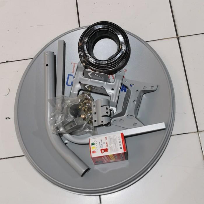 Antena Parabola Solid Tanaka + LNB Ku Band + Kabel RG6 Ninmedia 45CM