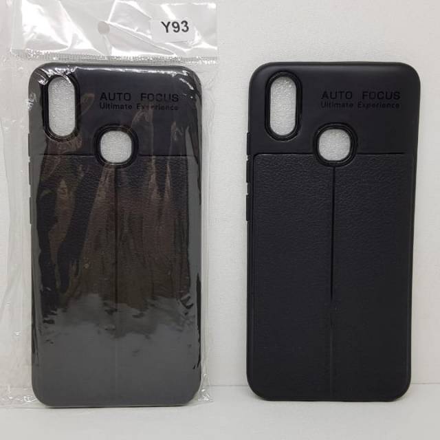 Auto Focus Vivo Y93 6.2 inchi Leather Soft Case Vivo Y93 AUTOFOCUS Motif Kulit Jeruk