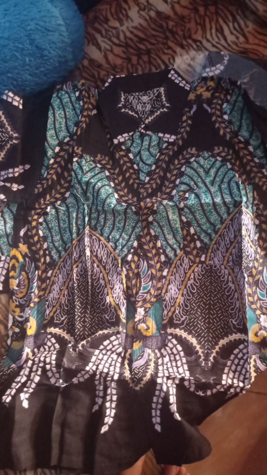 Batik Couple_maora Sania Ruffle Batik Couple Ori Ndoro Jowi Dnt Couple Gamis Kemeja Panjang Rp 120rb