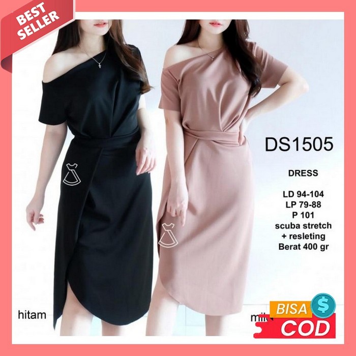 D0811 Viscus Korean Style Vintage Mini Dress Polos Dres Natal Midi Baj Ds1505 - Dress Pesta Sabrina