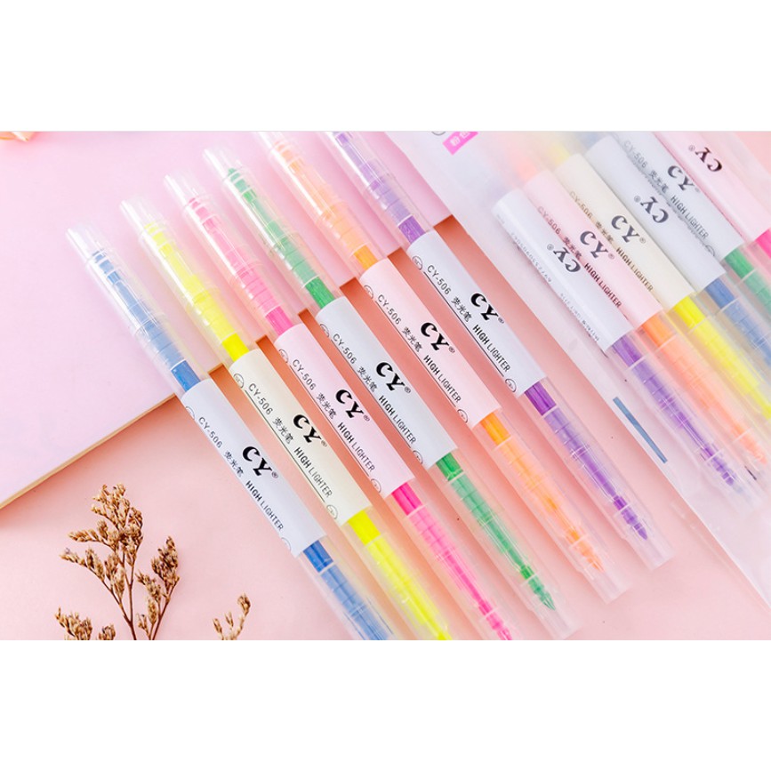 Set Stabilo Warna DOUBLE SIDE Isi 6 in 1 / Set Highlighter Warna Isi 6in1 / Stabillo Warna-Warni Set