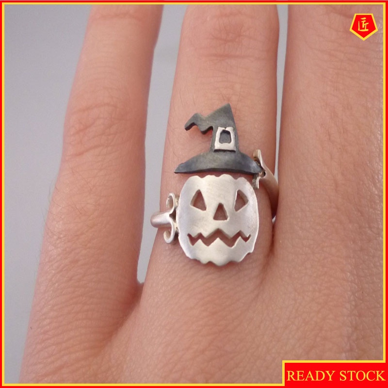 [Ready Stock]Creative Halloween Pumpkin Hat Ghost Ring