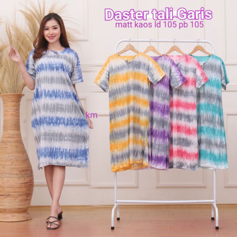 Daster Kaos Tiedye Model Tali Kekinian Non Busui Adem Terbaru