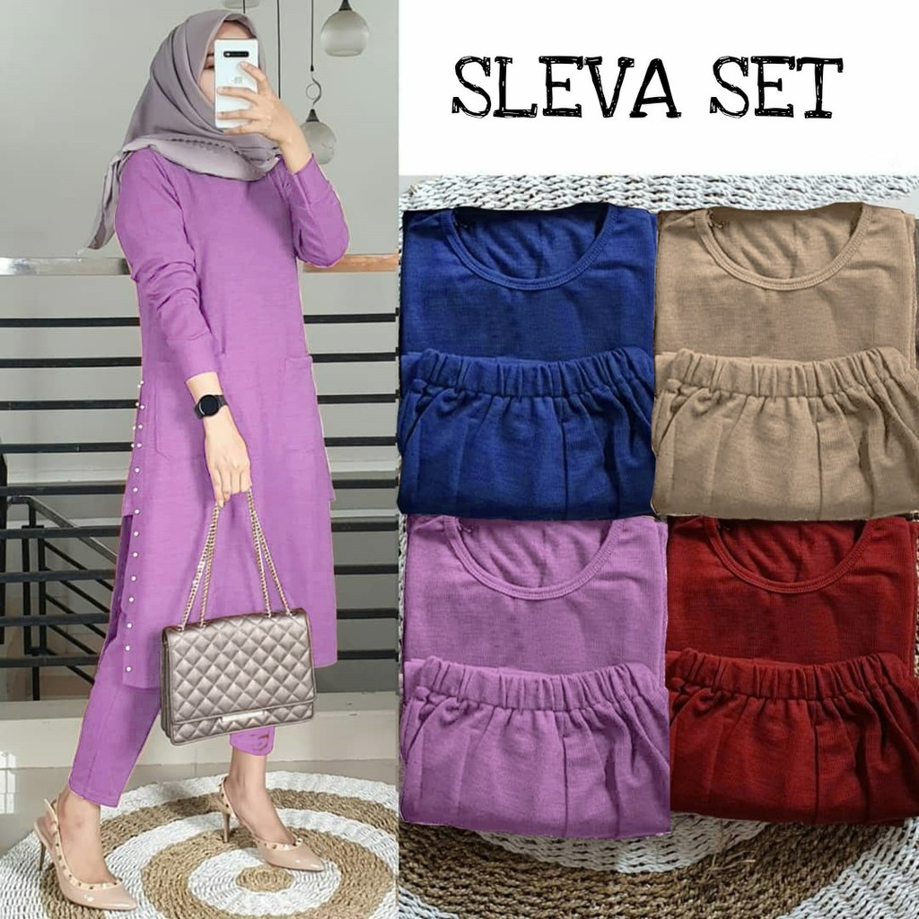 QUINNYSHOP-COD-US-SETELAN BAJU TUNIK DAN CELANA WANITA MUSLIM-SETELAN OOTD-STELAN MUSLIMAH