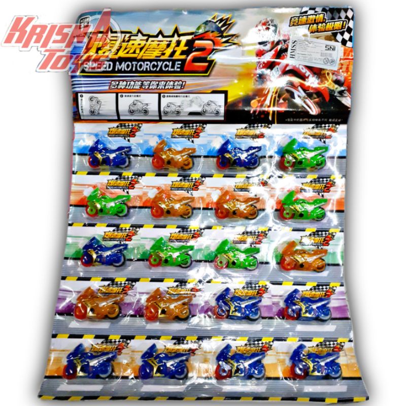 MAINAN ANAK MOTOR SPIN-GO MURAH/MOTOR GP MINI SPIN-GO isi 20pcs/Lembar