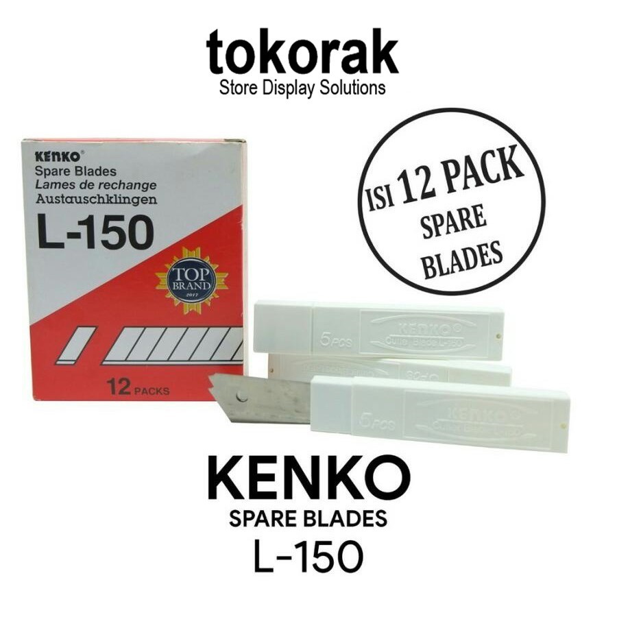 ISI CUTTER BESAR KENKO L-150 ISI 12 PAC- REFILL KATER KENKO L-150