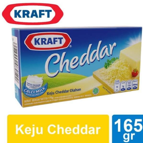 

Keju Kraft Cheddar - 165 gr