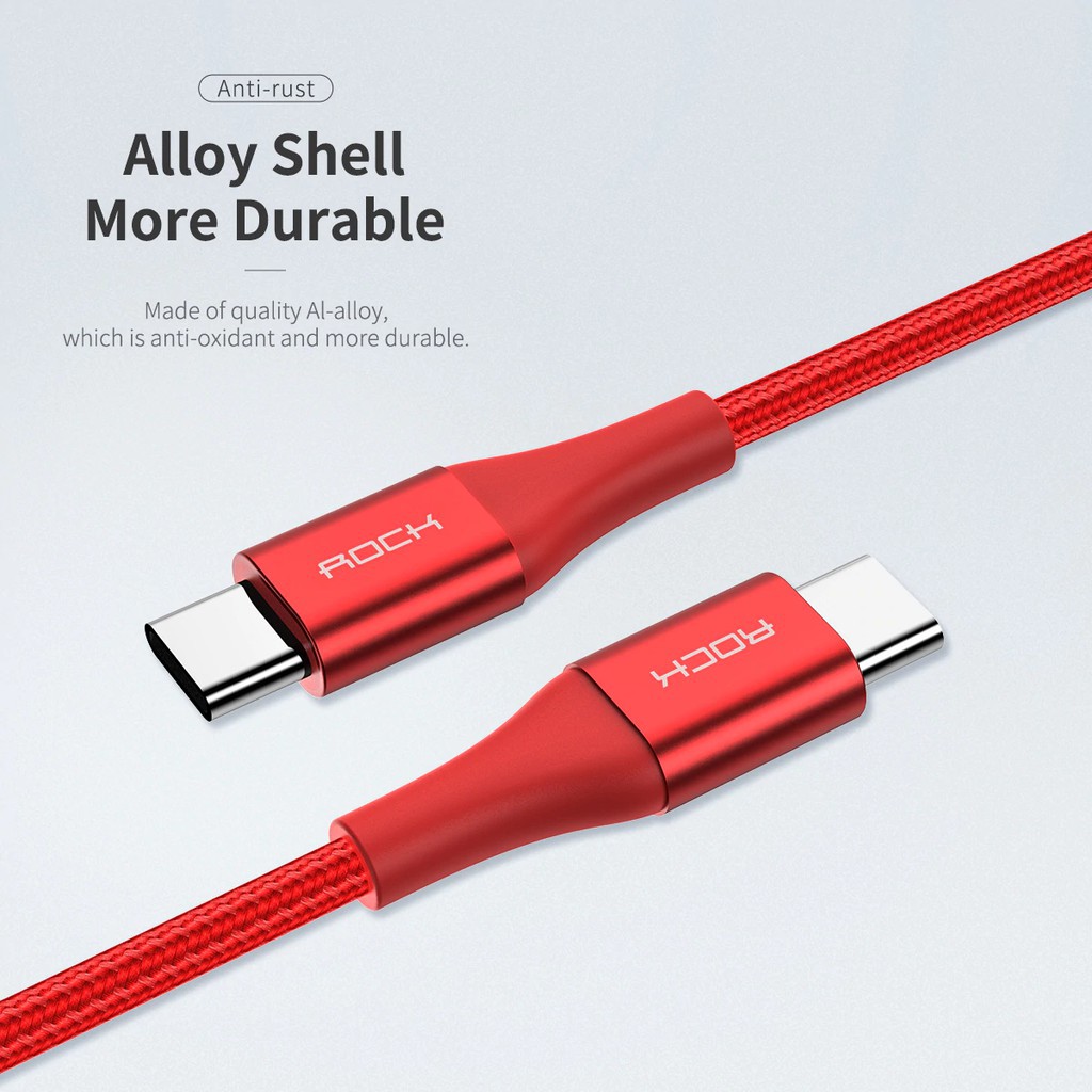 ROCK USB Type C to USB C PD 60W QC4.0 Quick Charge Cable