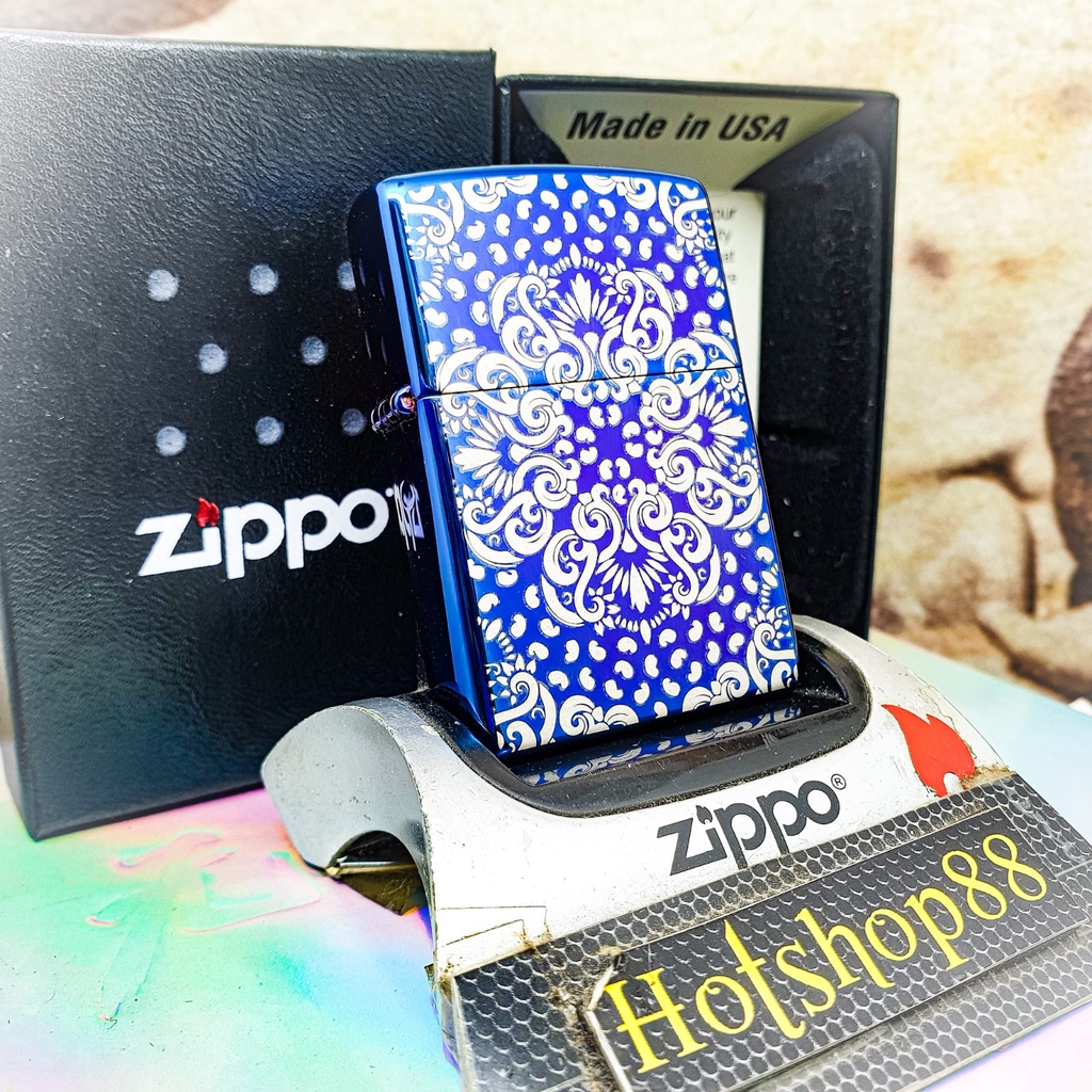⭐⭐⭐⭐⭐ Zippo Original Batik Indigo 29899 Customize