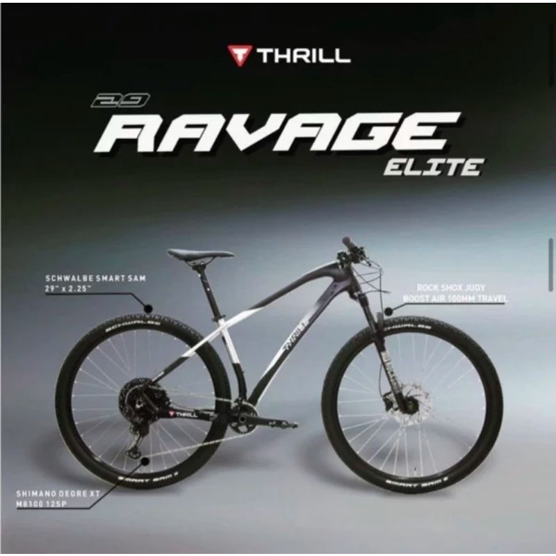 MTB 29 Thrill Ravage Elite NEW 2021 Sepeda Gunung 29er 12 speed