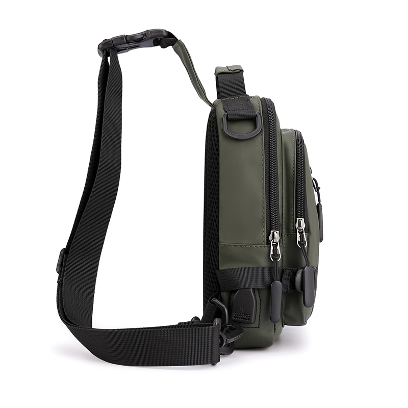 HAOSHUAI 1100-9 Tas Selempang Pria Mini Shoulder Bag USB Port Anti Air Premium WK-SBY