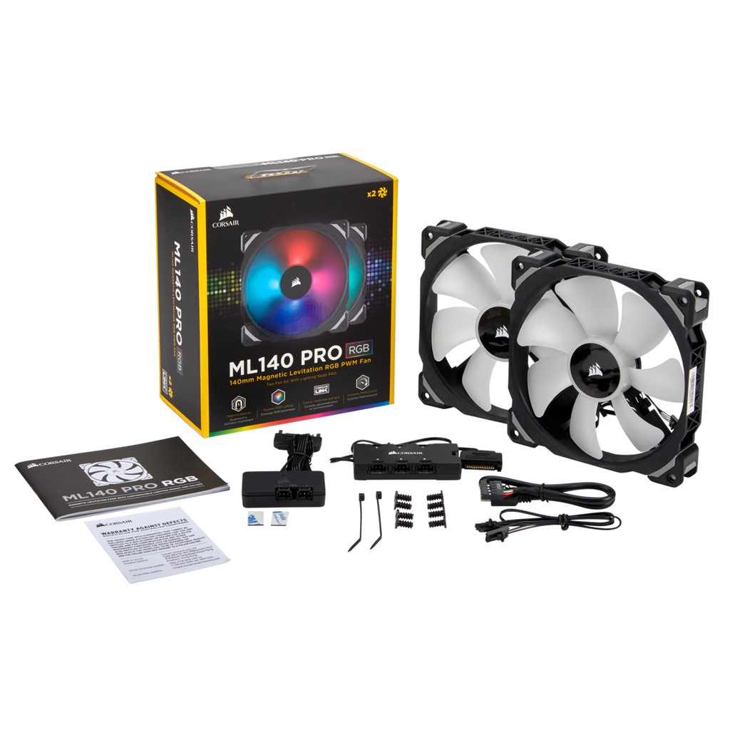 Corsair Ml140 Pro Rgb Led 140mm Pwm Premium Magnetic 2 Fan Cooler Shopee Indonesia