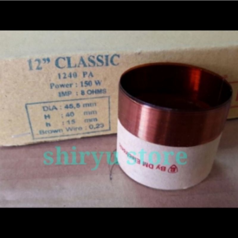 Spool Spul Spol Spoel 45.5 Mm 45.5Mm Voice Coil Speaker 12 Inch ACR 1240 PA Classic 1240PA 4.5 Cm Ca