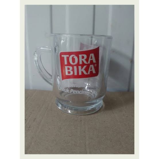 Gelas Torabika / Gelas Kopi Mug / Gelas Gagang Kaca / Gelas Susu / Gelas torabika 1pcs