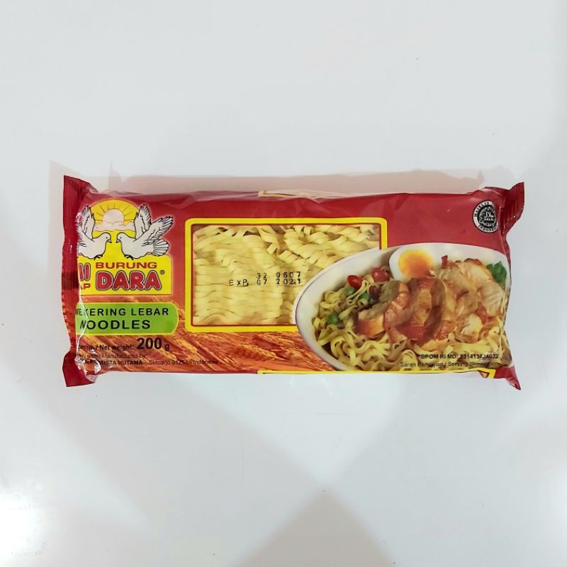 Jual Mie Burung Dara Mi Kering Lebar 200g Shopee Indonesia