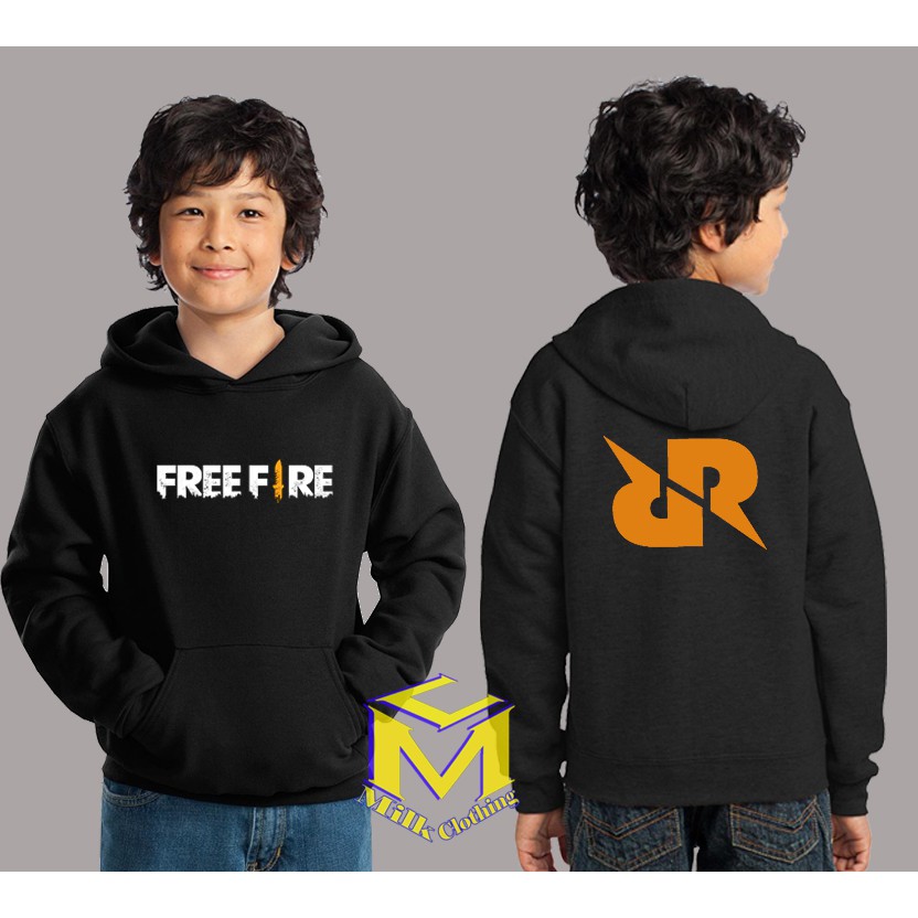 JAKET SWEATER HOODIE ANAK ANAK FREEFIRE RRQ