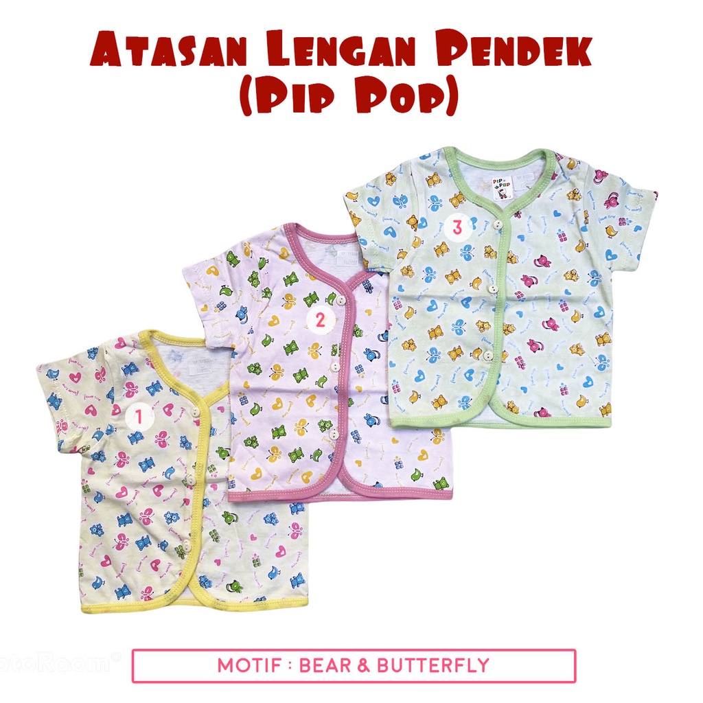 Atasan Lengan pendek Bear & Butterfly Pip pop