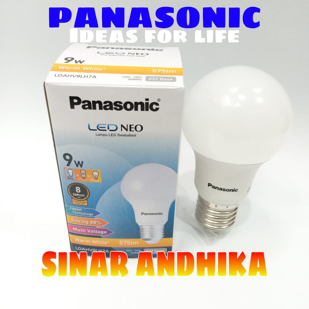 LAMPU LED BULB PANASONIC 9 WATT